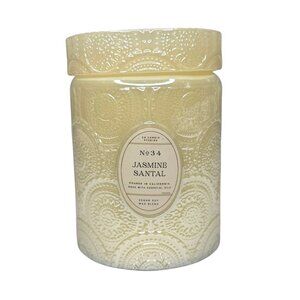 Leoben Co No. 34 Jasmine Santal Vegan Soy Wax Blend Candle, 18 Oz